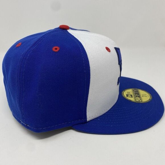 New Era Worcester‎ Red Sox 59FIFTY Size 7 5/8 MiLB Fitted Hat Blue White Rocket - Picture 3 of 8